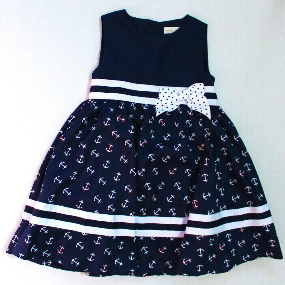 Maggie & Zoe Nautical Anchor Print Dress Size 18M